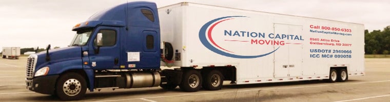 Professional interstate moving company - long distance moving with the Nation Capital Movers truck