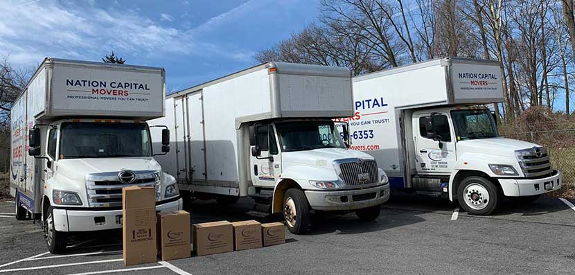 Our moving trucks are ready and equipped for their next job.