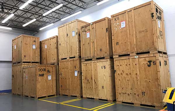 This is the inside of our storage facility where we store your personal belongings.
